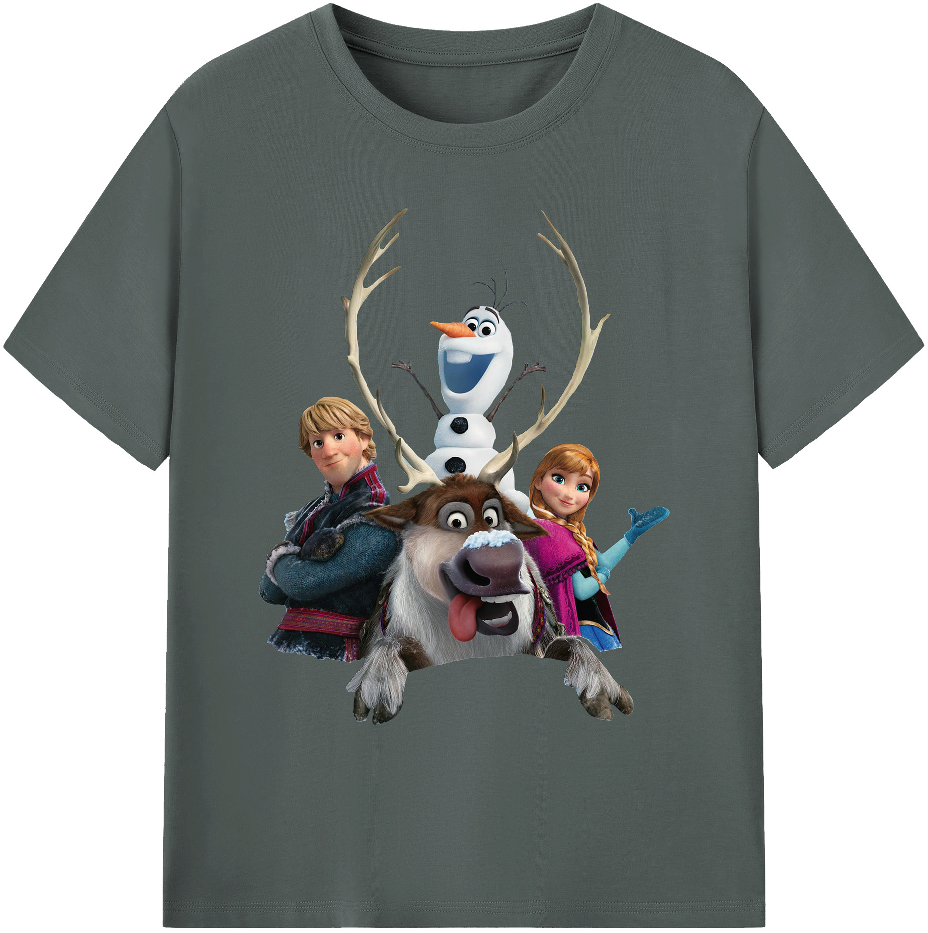 （画像用） アナと雪の女王 アンナ エルサ Frozen Anna Elsa 綿100％ メンズ半袖Tシャツ｜肌触りやわらか＆通気性
